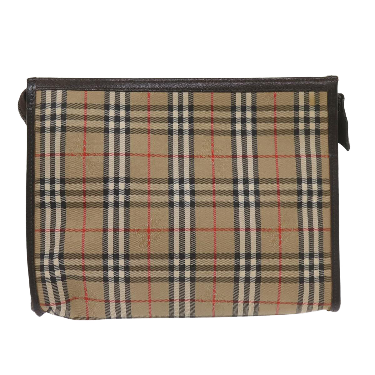 Burberry Luxury ss Nova Check Clutch Bag Auth Yk11236 Canvas Black Beige