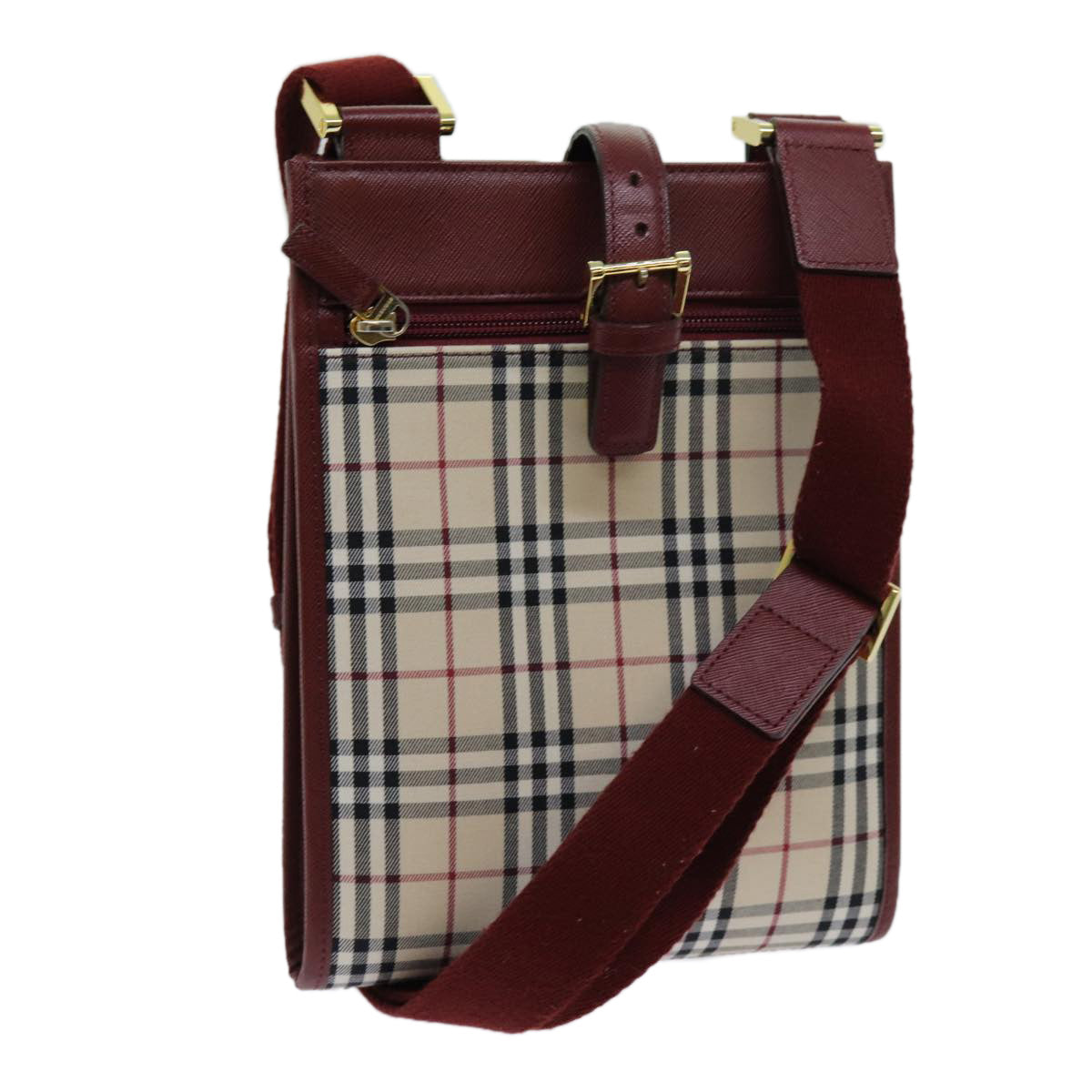 Burberry Luxury Nova Check Shoulder Bag Auth Yk11620 Canvas Beige