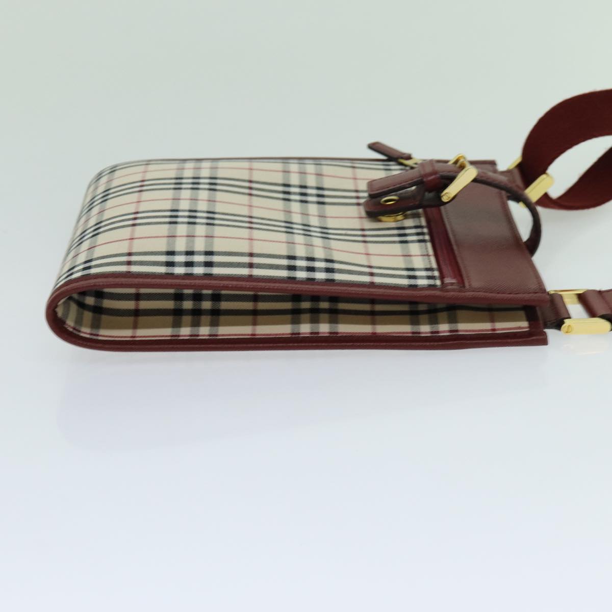 Burberry Luxury Nova Check Shoulder Bag Auth Yk11620 Canvas Beige