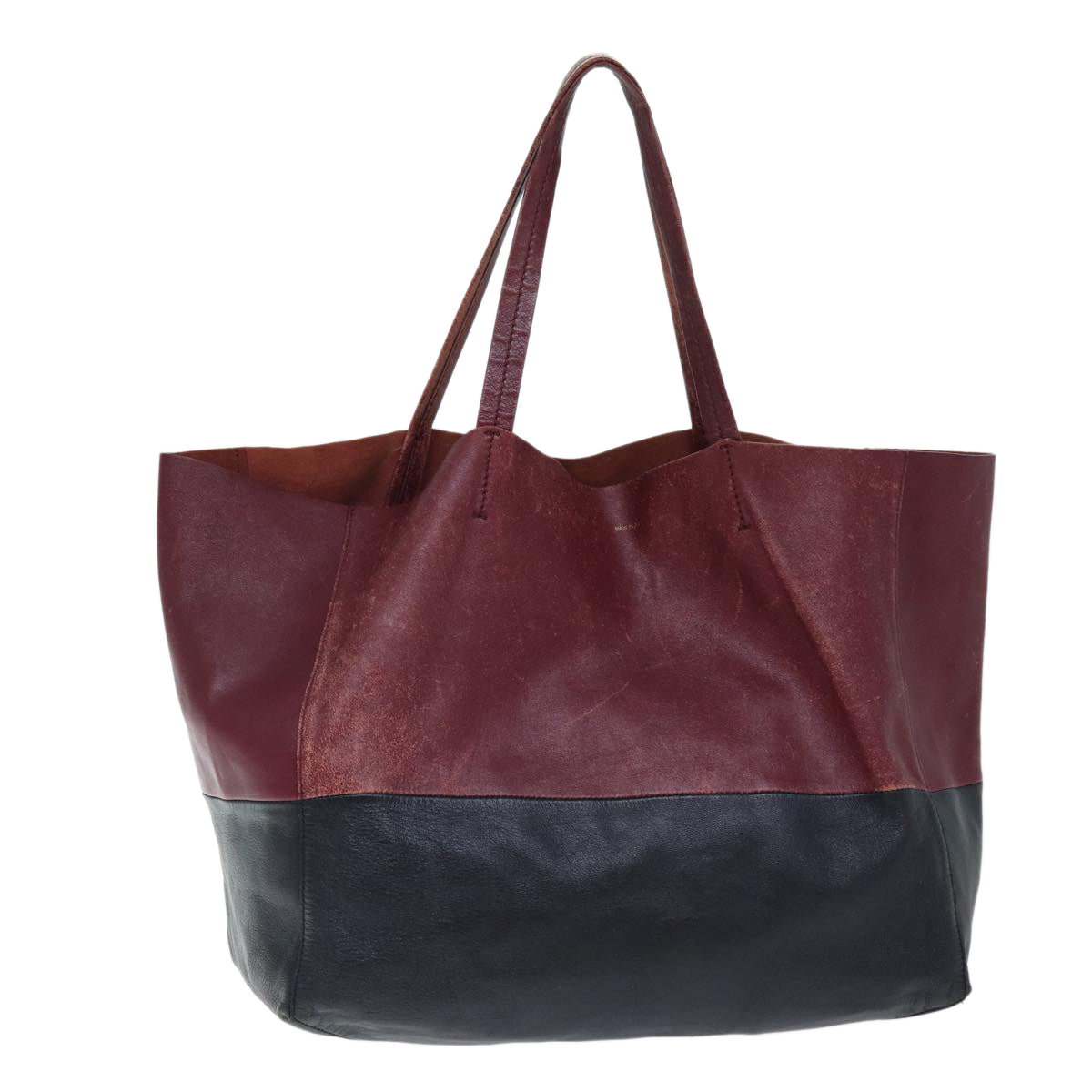 Luxury Horizontal Cabas Tote Bag Leather Black