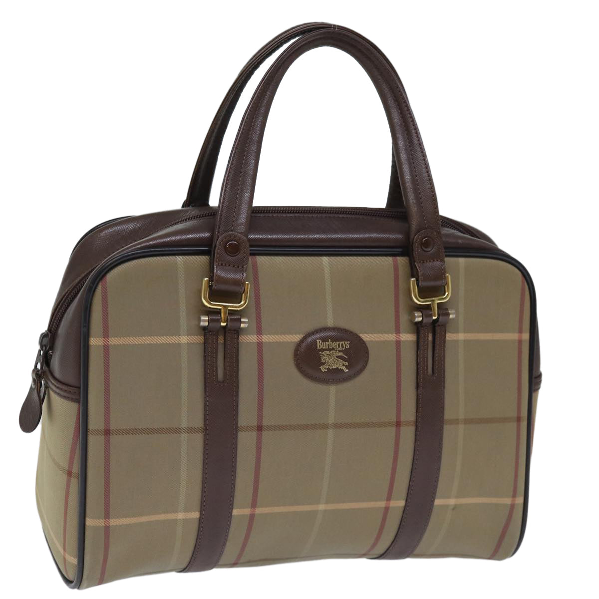 Burberry Luxury ss Nova Check Hand Bag Auth Yk12280 Canvas Beige Travel Bag