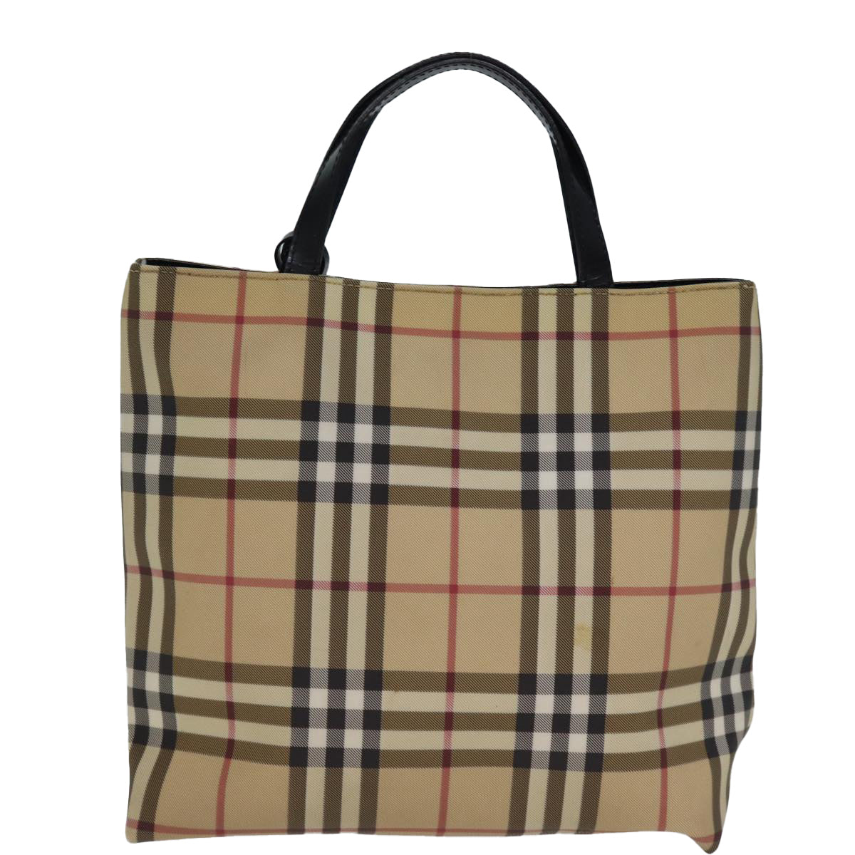 Burberry Luxury Nova Check Hand Bag Coated Auth Yk12299 Canvas Beige Travel Bag