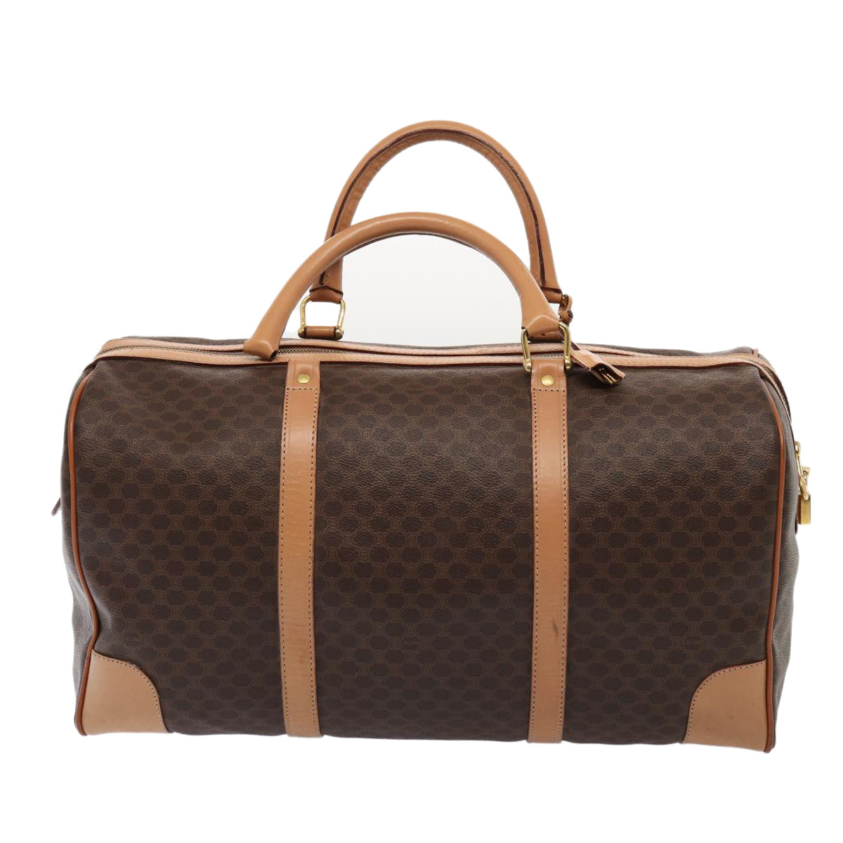 Luxury Macadam Boston Bag Pvc Set Beige Leather Canvas Travel Bag