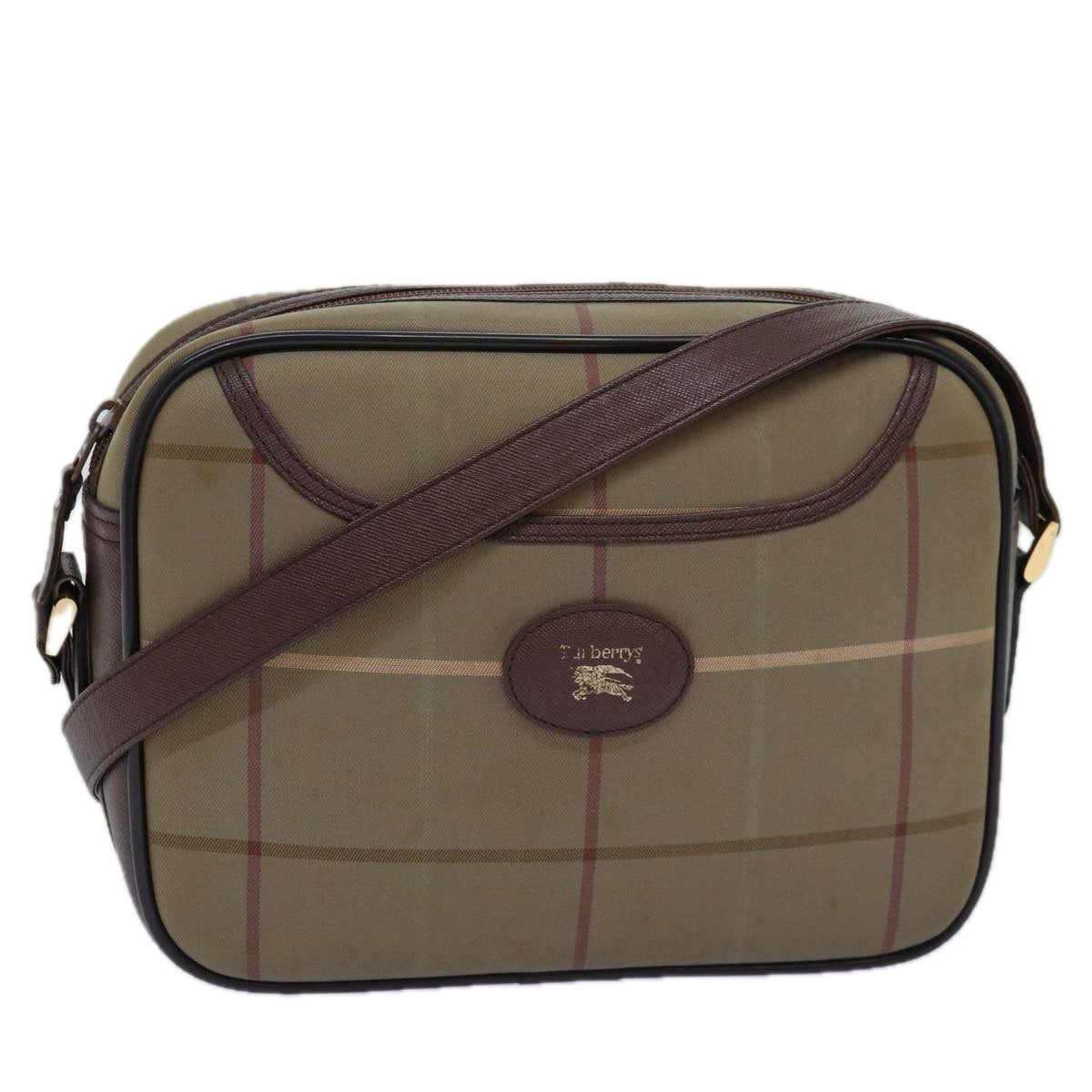 Burberry Luxury ss Nova Check Shoulder Bag Auth Yk12733 Canvas Beige