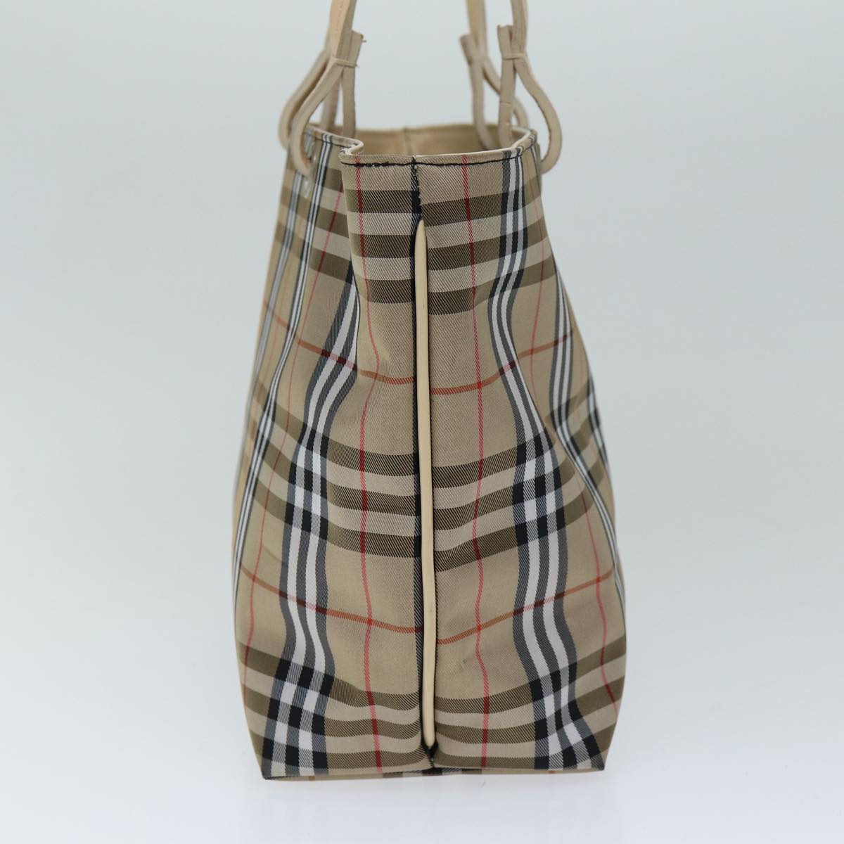 Burberry Luxury Nova Check Hand Bag Auth Yk12778 Nylon Beige Travel Bag