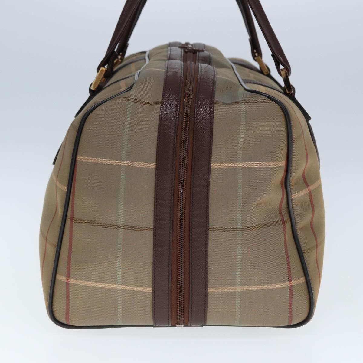 Burberry Luxury ss Nova Check Boston Bag Auth Yk12869 Canvas Beige Travel Bag
