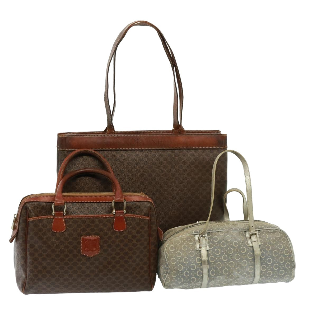 Luxury Shoulder Macadam Hand Bag Pvc Set Canvas Brown Shoulder Bag