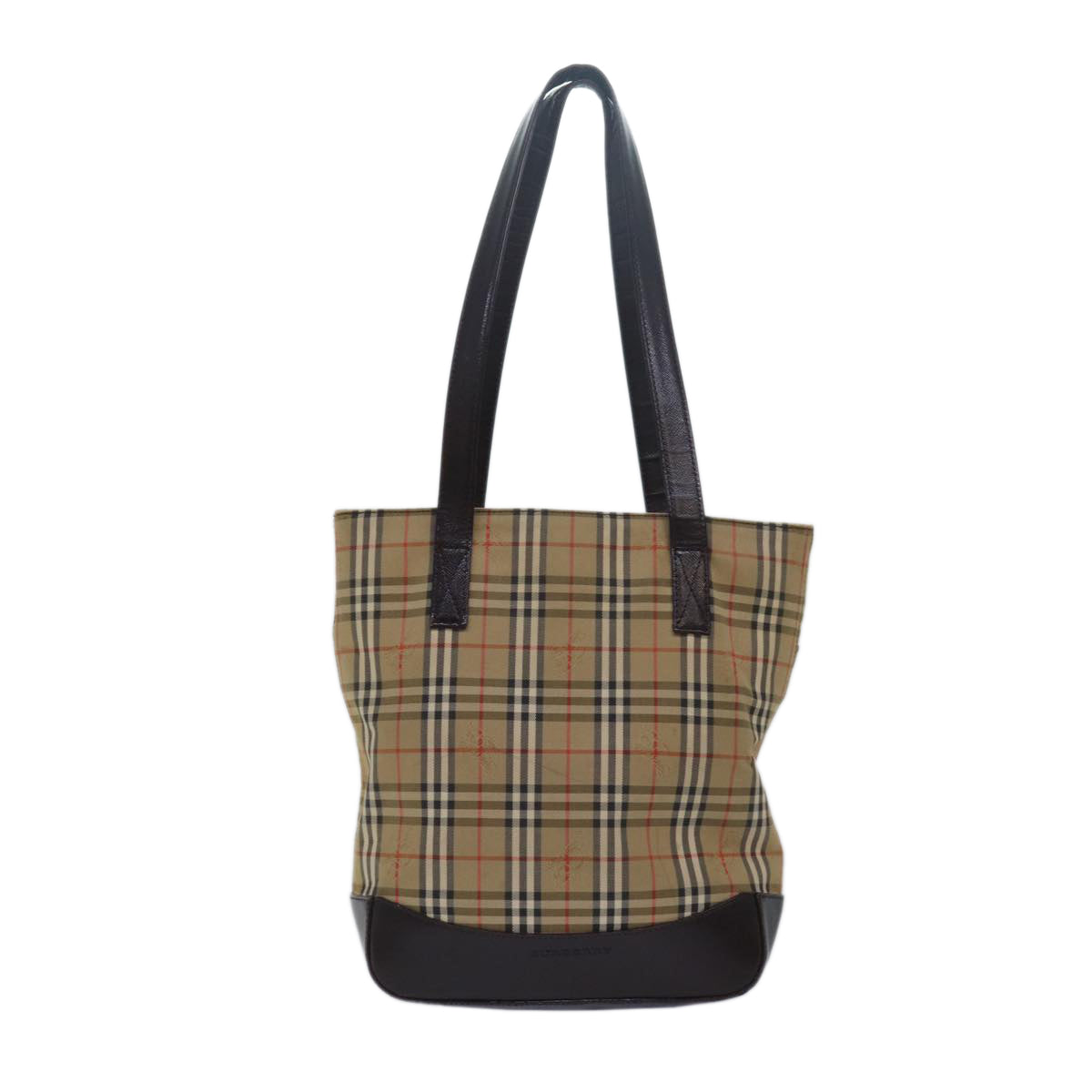Burberry Luxury Nova Check Tote Bag Auth Yk13193 Canvas Beige
