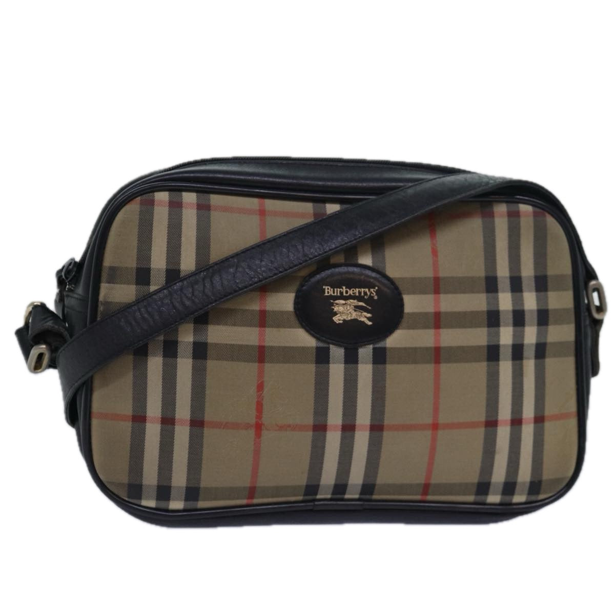Burberry Luxury ss Nova Check Shoulder Bag Auth Yk13298 Canvas Beige