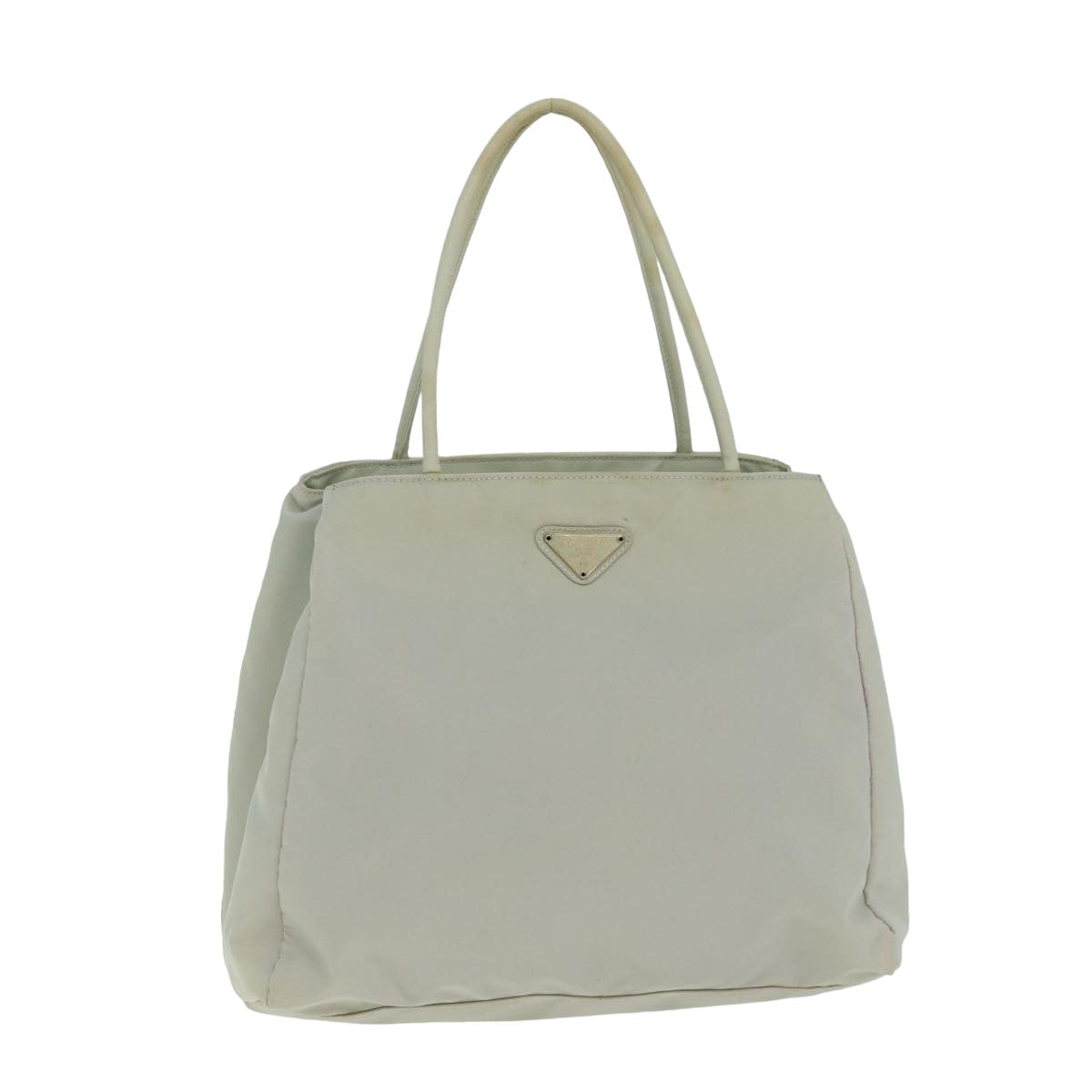 Prada Hand Bag Auth Nylon Gray Travel Bag Gray Auth Yk13351