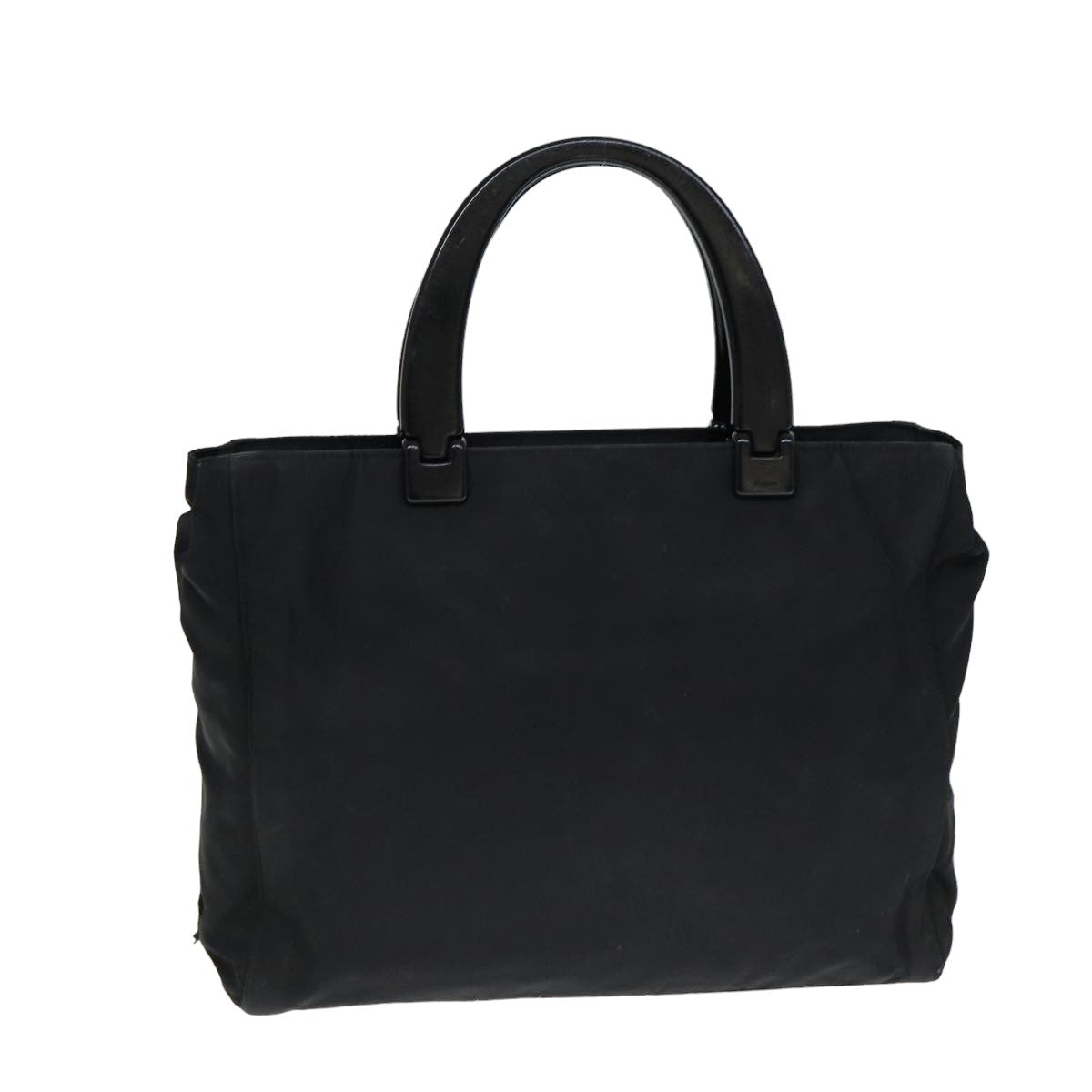 Prada Hand Bag Auth Nylon Black Travel Bag Black Auth Yk13458