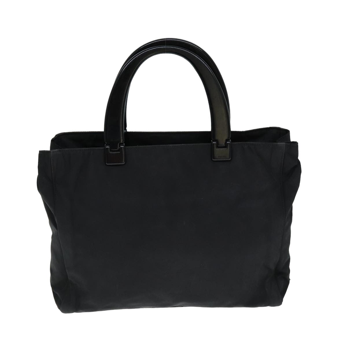 Prada Hand Bag Auth Nylon Black Travel Bag Black Auth Yk13458