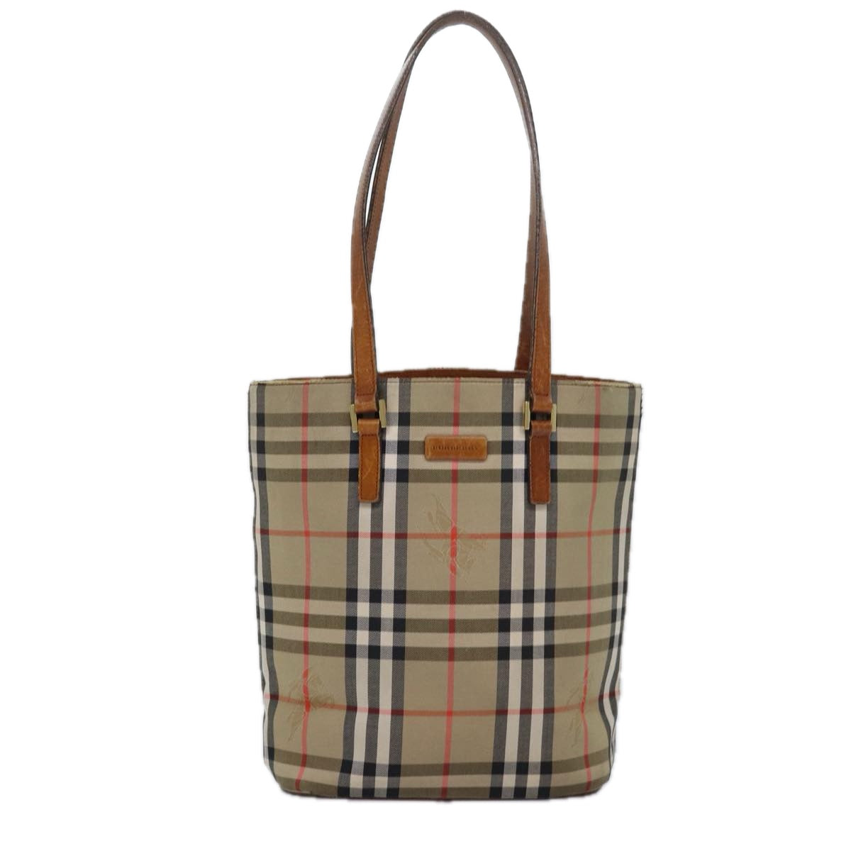 Burberry Luxury Nova Check Tote Bag Auth Yk13983 Canvas Beige