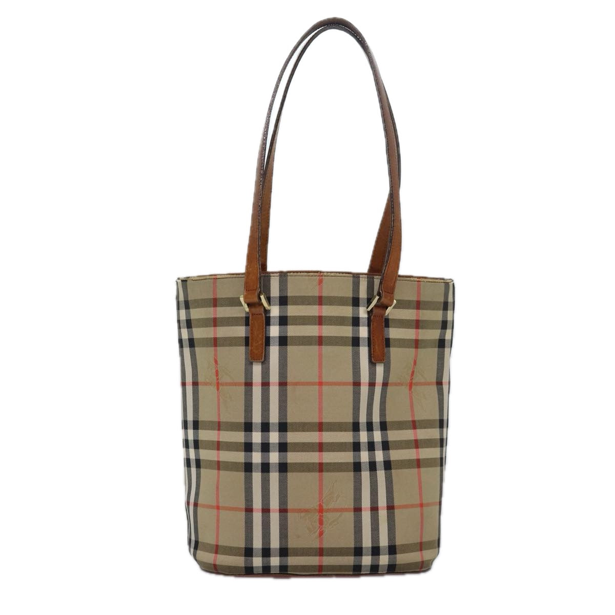 Burberry Luxury Nova Check Tote Bag Auth Yk13983 Canvas Beige