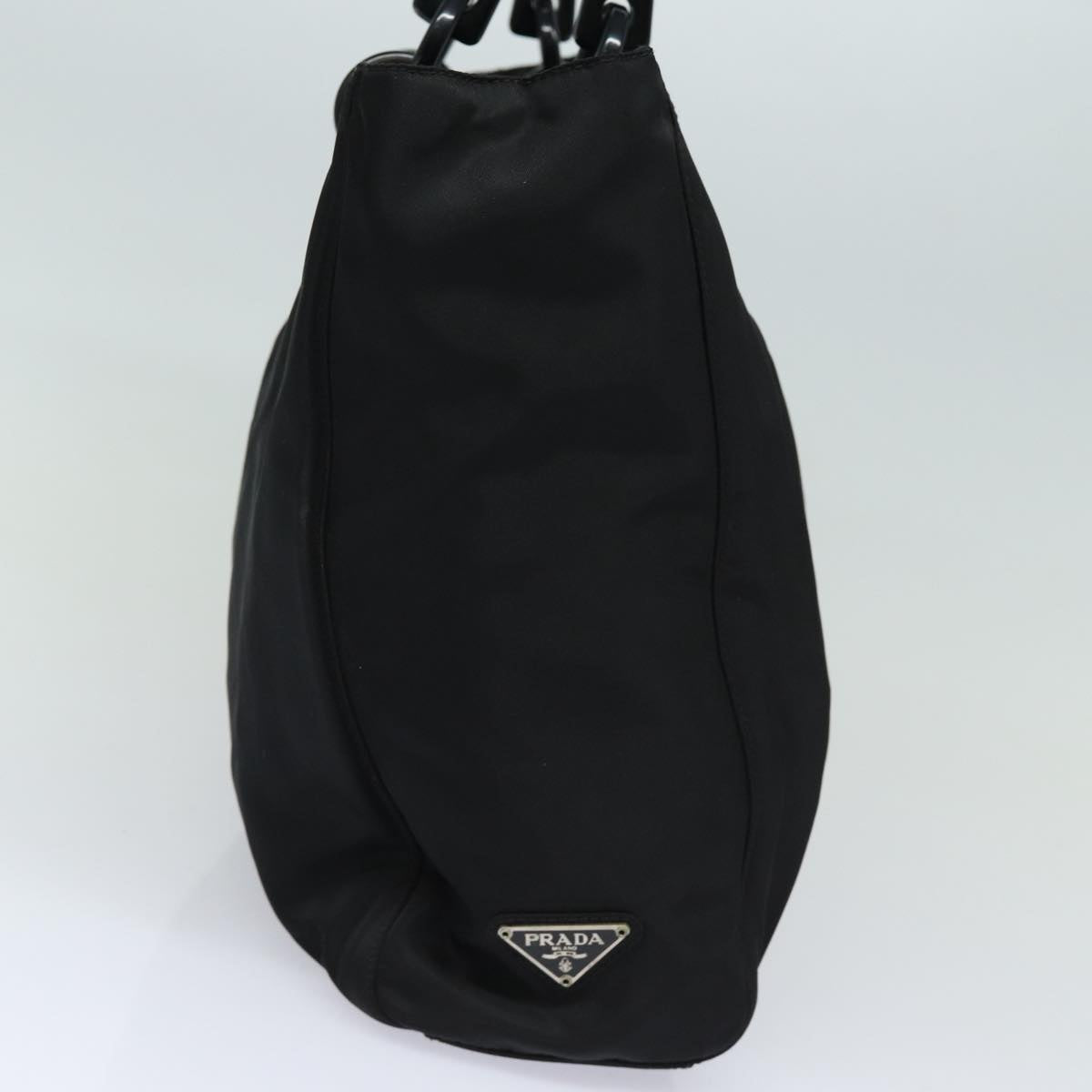 Prada Hand Bag Auth Nylon Black Travel Bag Black Auth Yk14098
