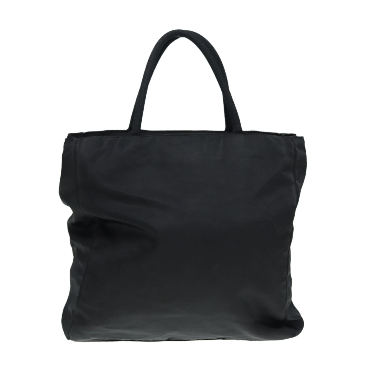 Prada Hand Bag Auth Nylon Black Silver Travel Bag Silver Auth Yk14426
