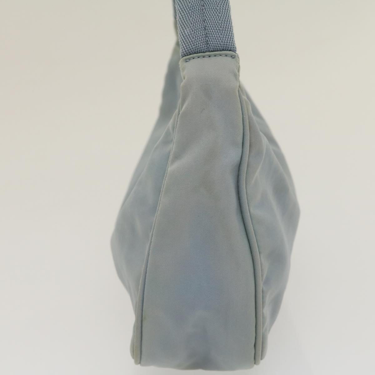 Prada Pouch Hand Bag Light Nylon Blue Clutch Bag