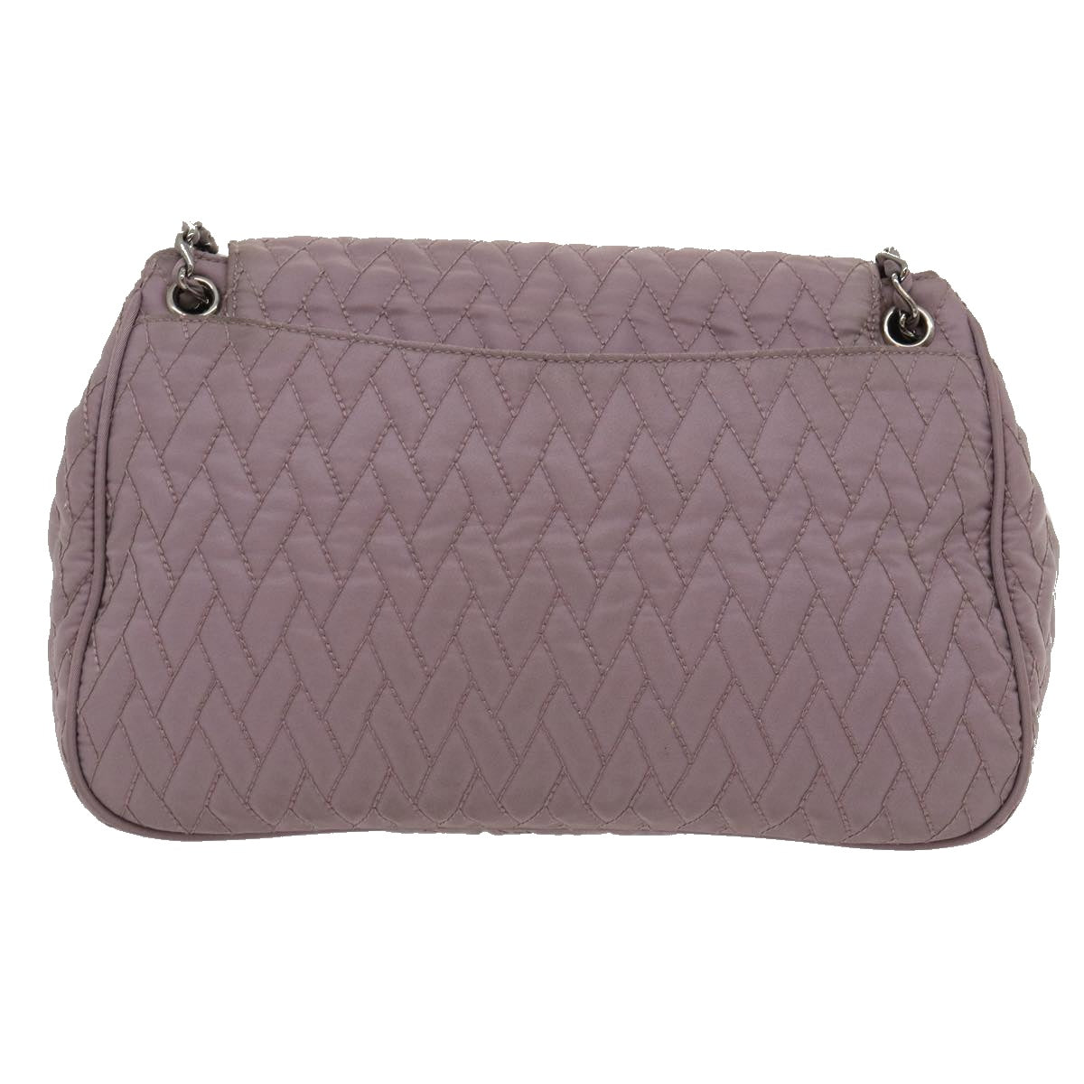 Prada Shoulder Bag Nylon Quilted Purple