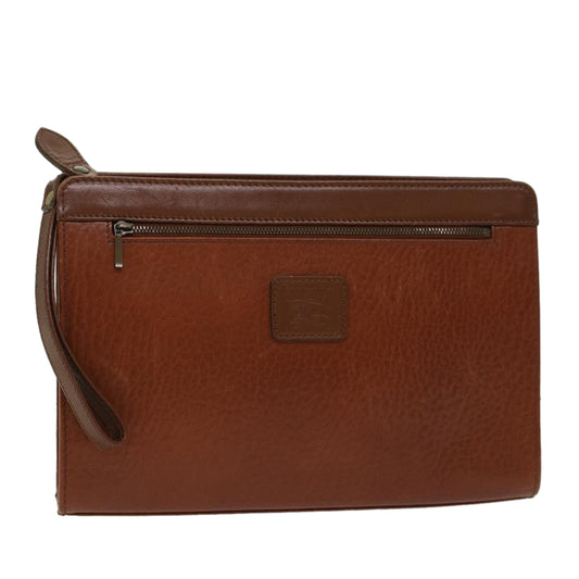 Burberry Luxury ss Clutch Bag Auth Yk7778 Leather Brown