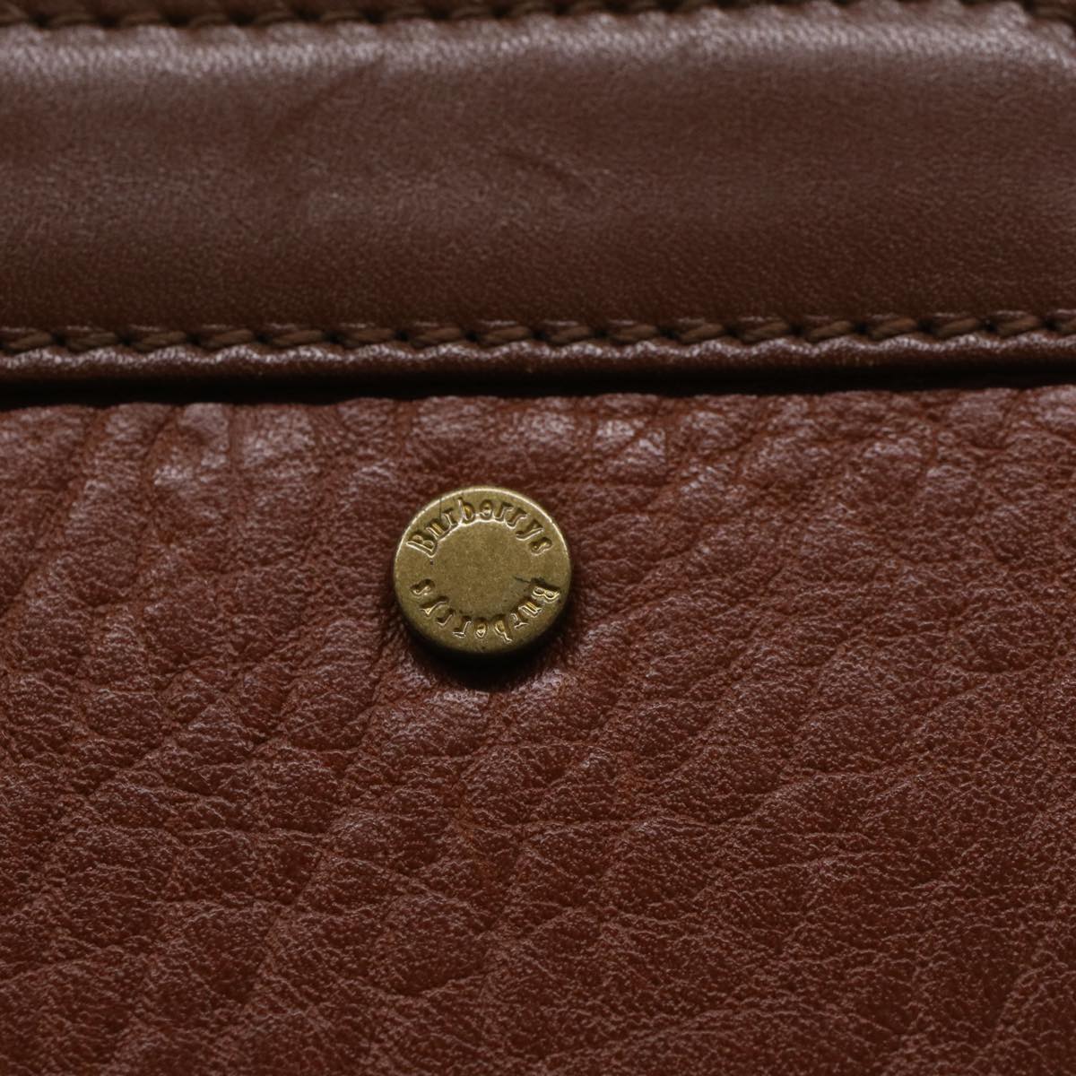 Burberry Luxury ss Clutch Bag Auth Yk7778 Leather Brown