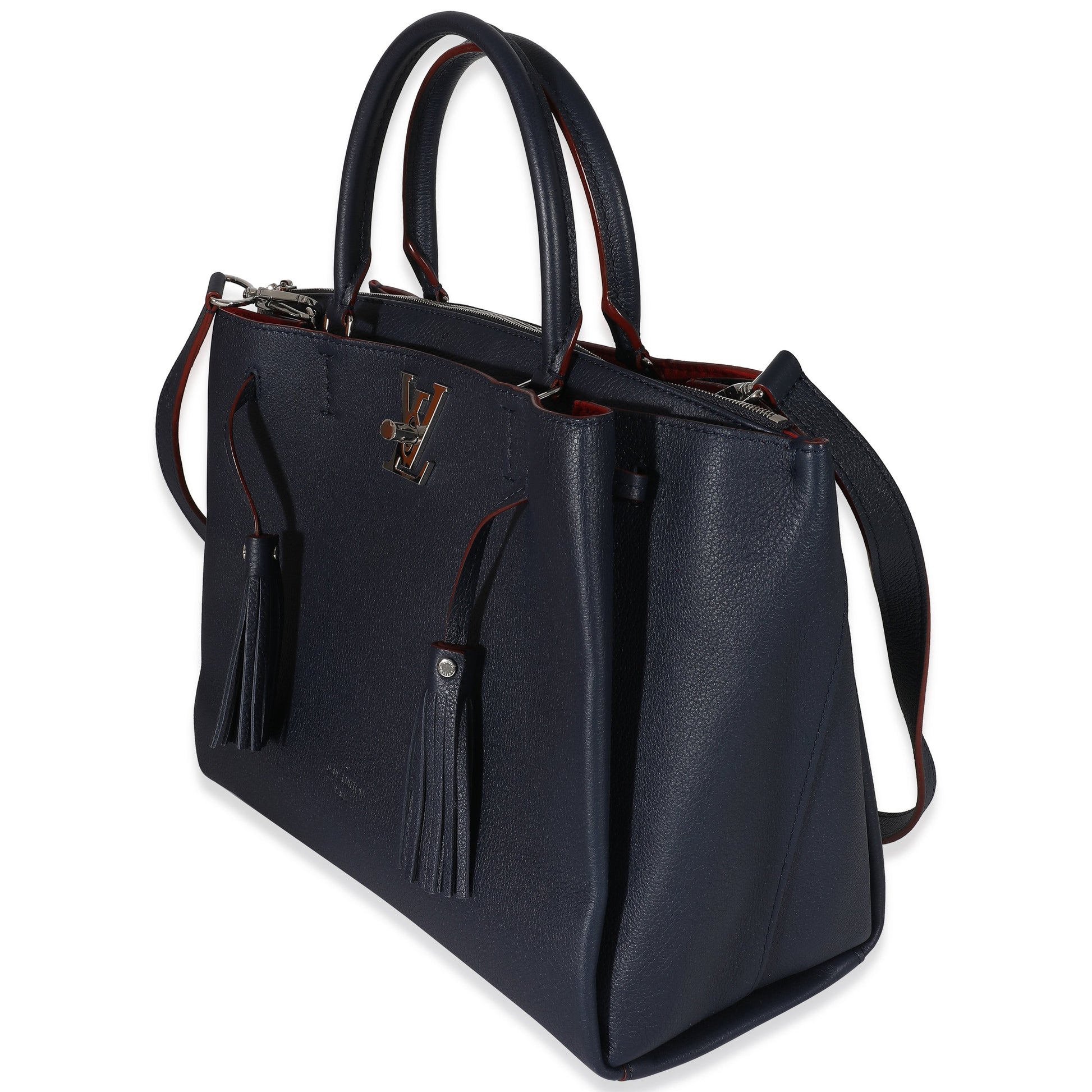 Louis Vuitton Marine Rouge Lockmeto Calfskin Tote Bag