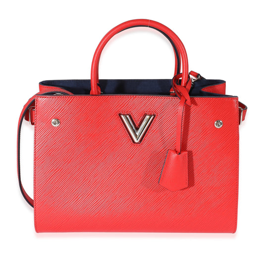 Louis Vuitton Epi Twisted Leather Red Tote Bag