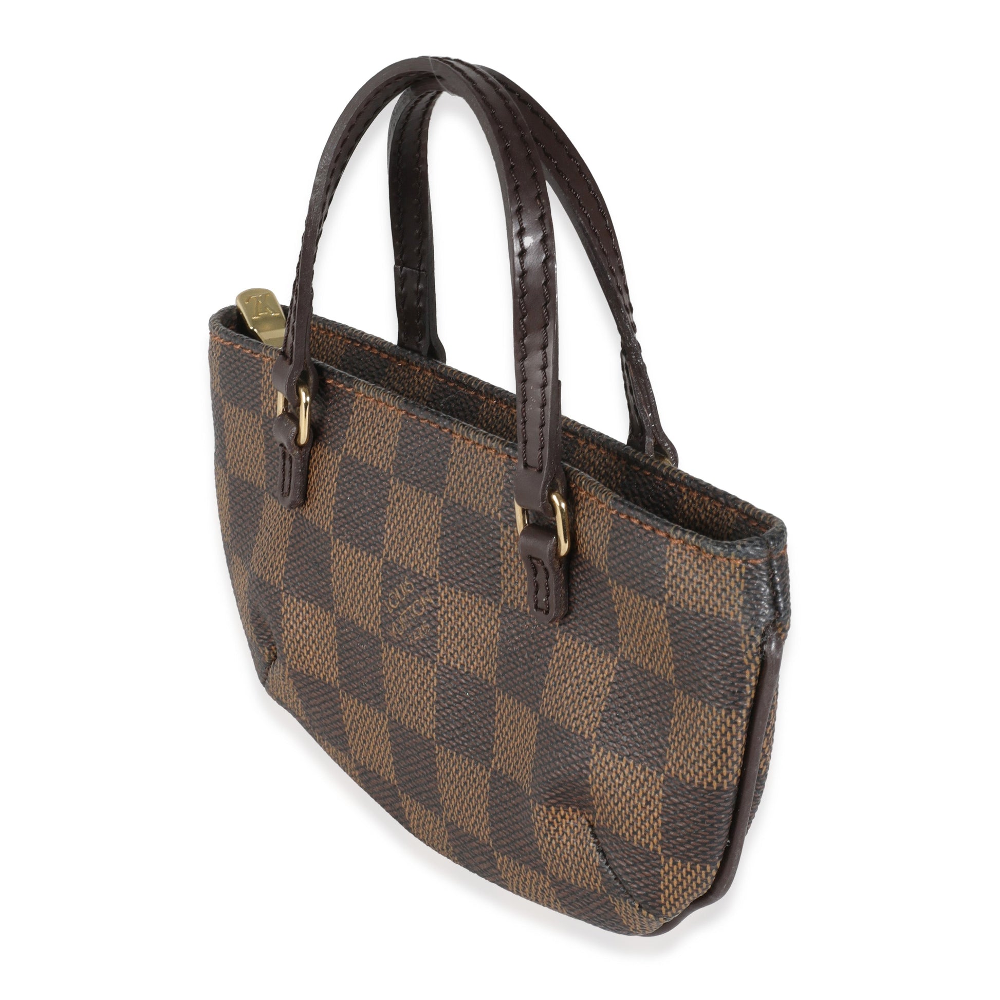 Louis Vuitton Damier Ebene Manosque GM Pochette Canvas Clutch Bag