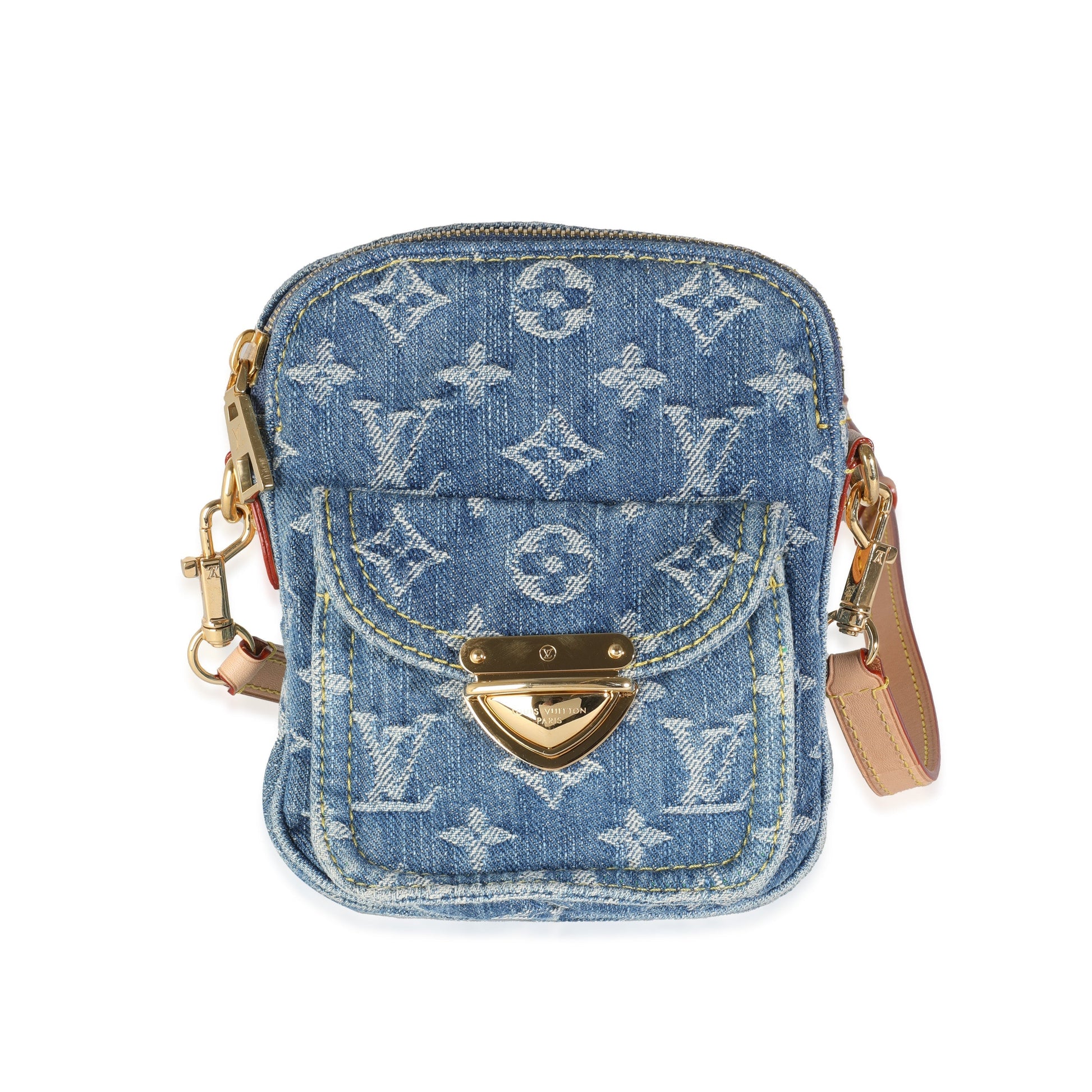Louis Vuitton Fairfax Pochette Monogram Denim Clutch Bag