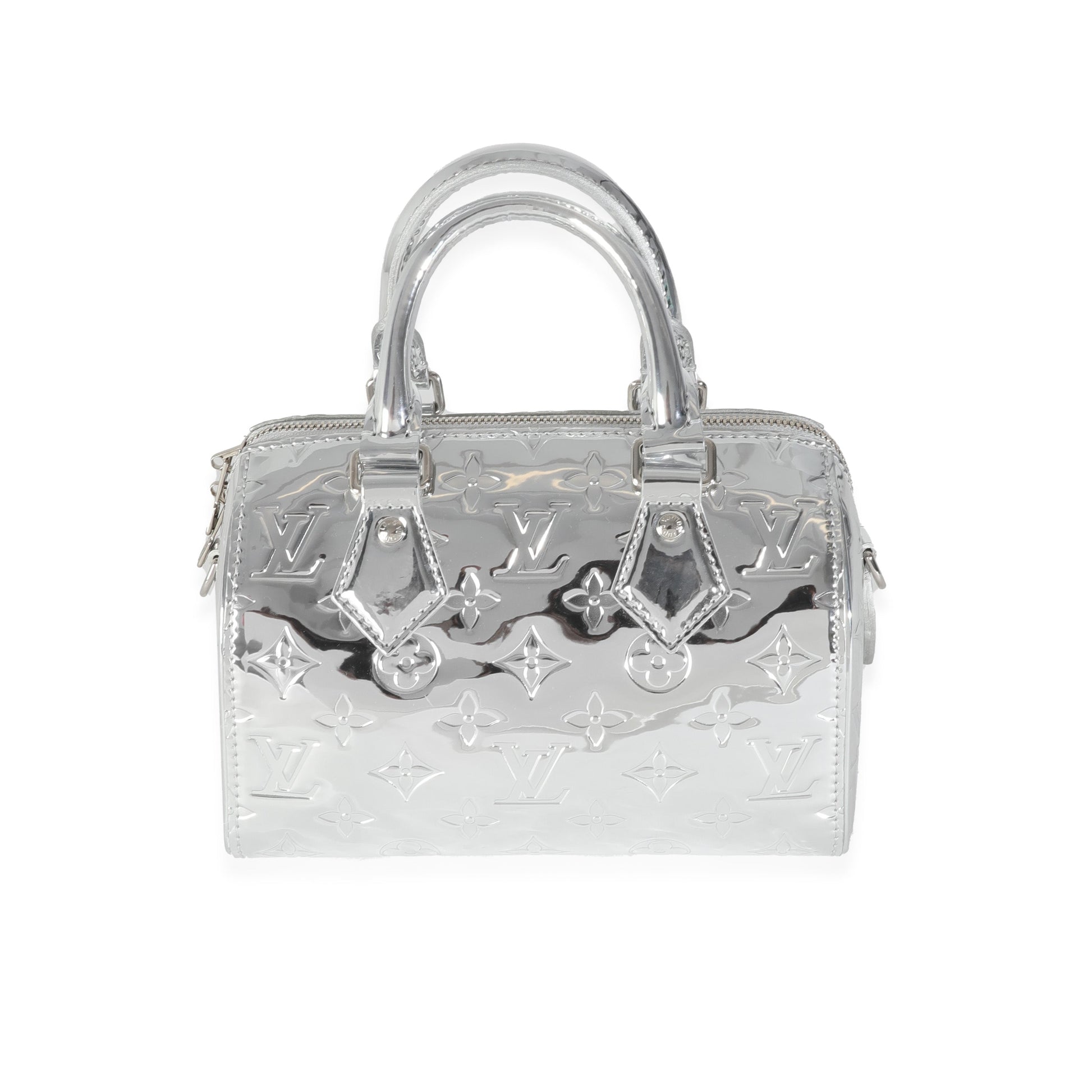 Louis Vuitton Sier Miroir Speedy Bandouliere 20 Monogram Silver Handbag