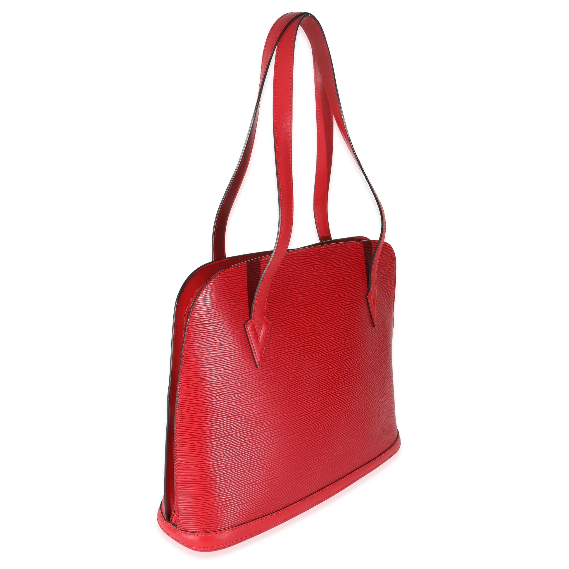 Louis Vuitton Castillan Epi Lussac Red Handbag