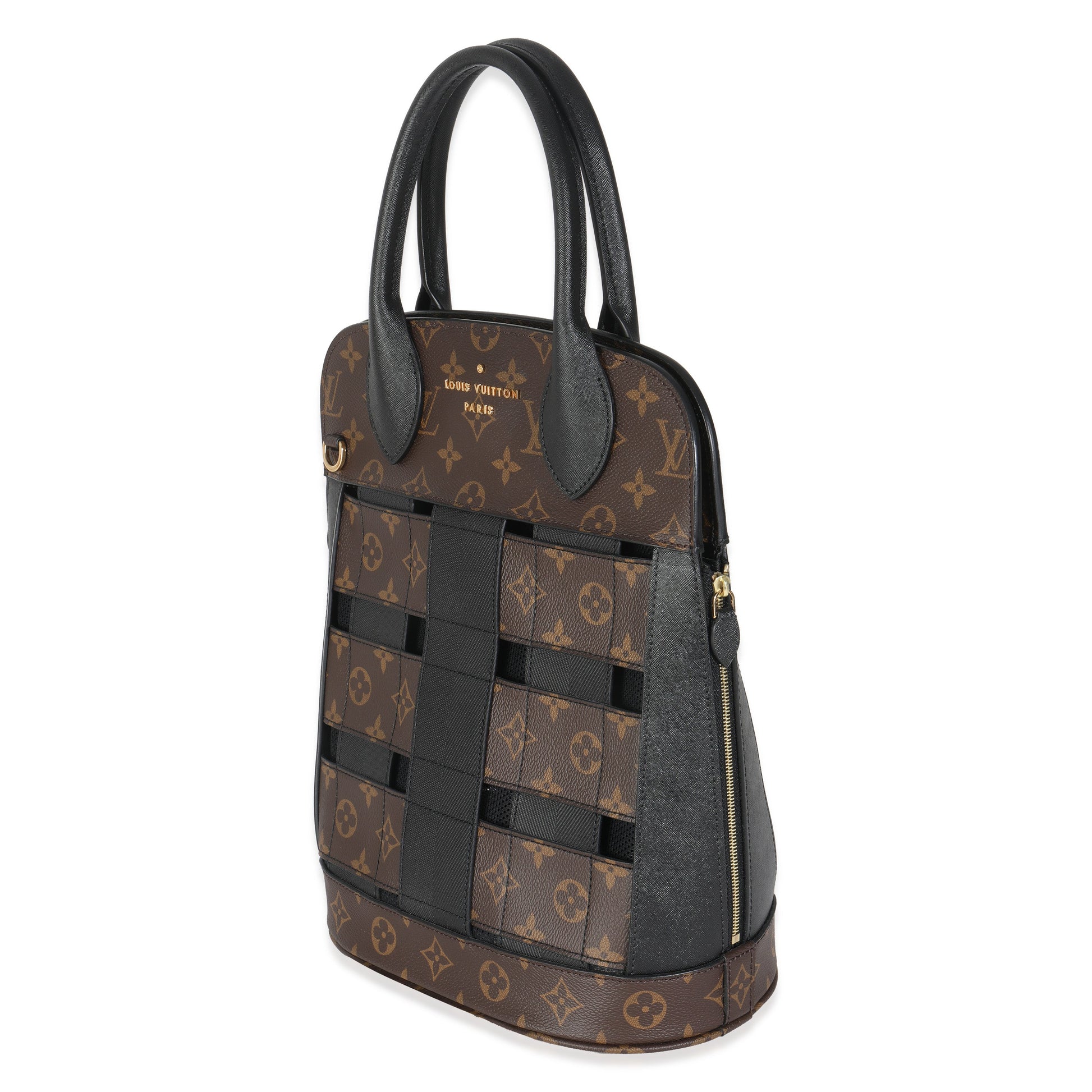 Louis Vuitton Tressage Monogram Canvas Black Handbag