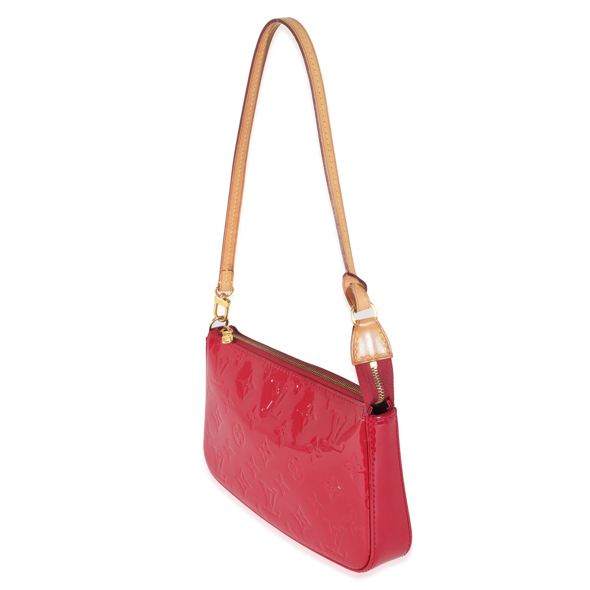 Louis Vuitton Rose Indien Vernis Pochette Accessoires Monogram Clutch Bag