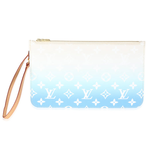 Louis Vuitton By Pool Neverfull Pouch Monogram Canvas Blue Tote Bag