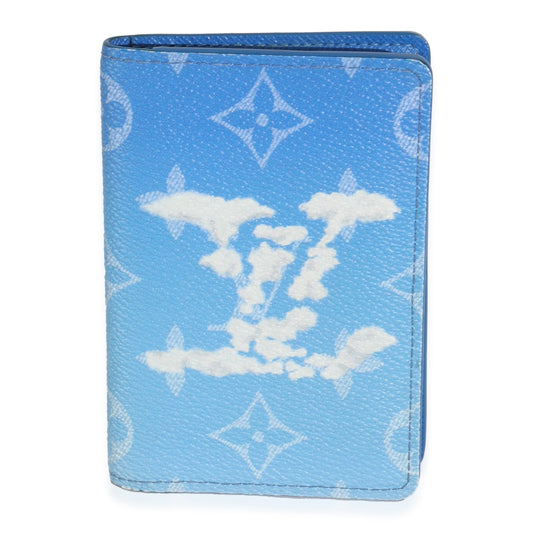 Louis Vuitton Clouds Pocket Organizer Monogram Canvas Blue Handbag