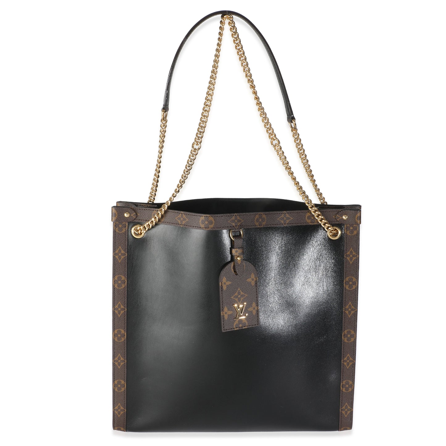 Louis Vuitton Nova MMVibe Monogram Canvas Calfskin Black Handbag