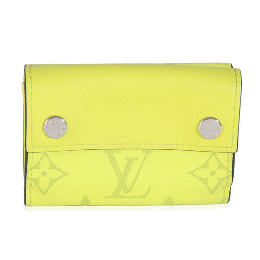 Louis Vuitton Yellow Tiagrama Discovery Compact Wallet Case