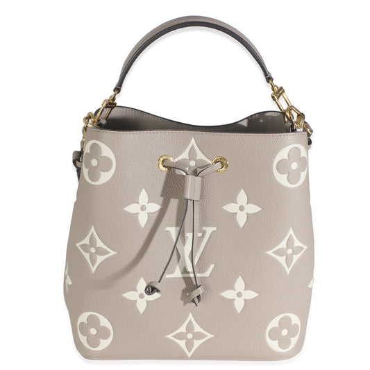 Louis Vuitton Tourterelle Creme Empreinte Giant Neonoe Monogram Handbag