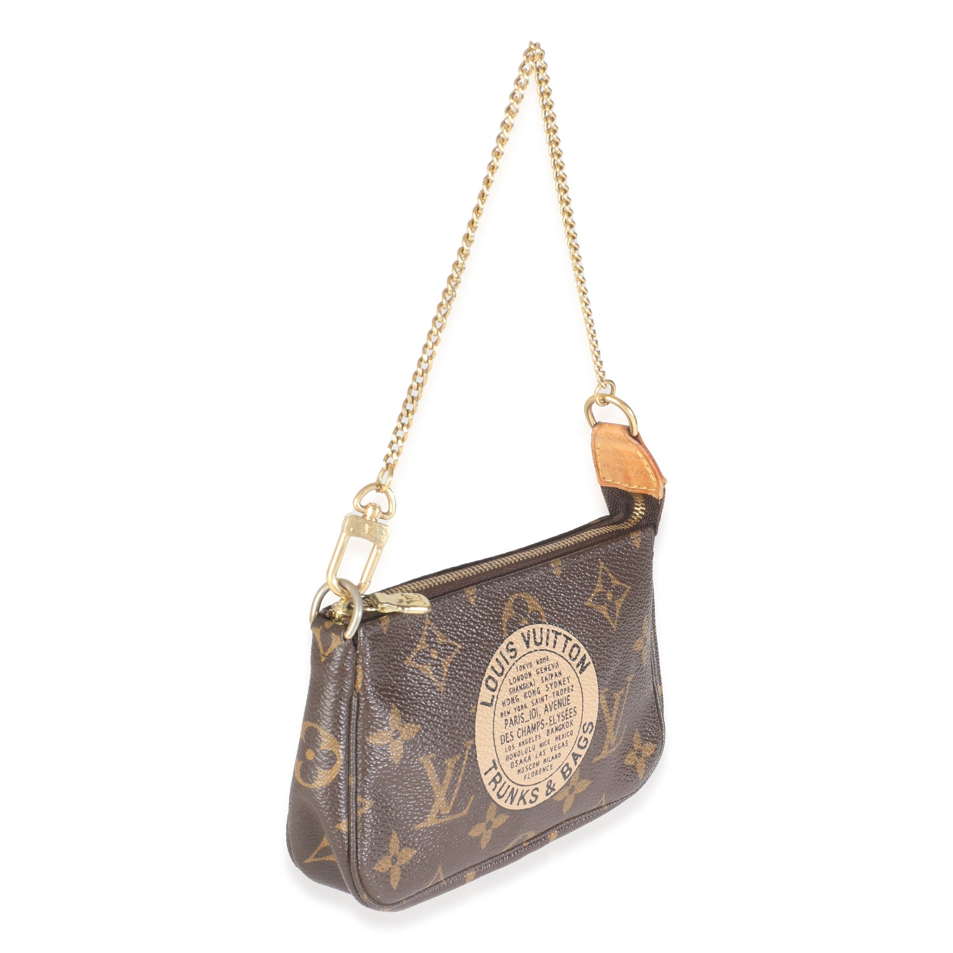 Louis Vuitton Trunks Pochette Accessoires Monogram Canvas Mini Clutch Bag