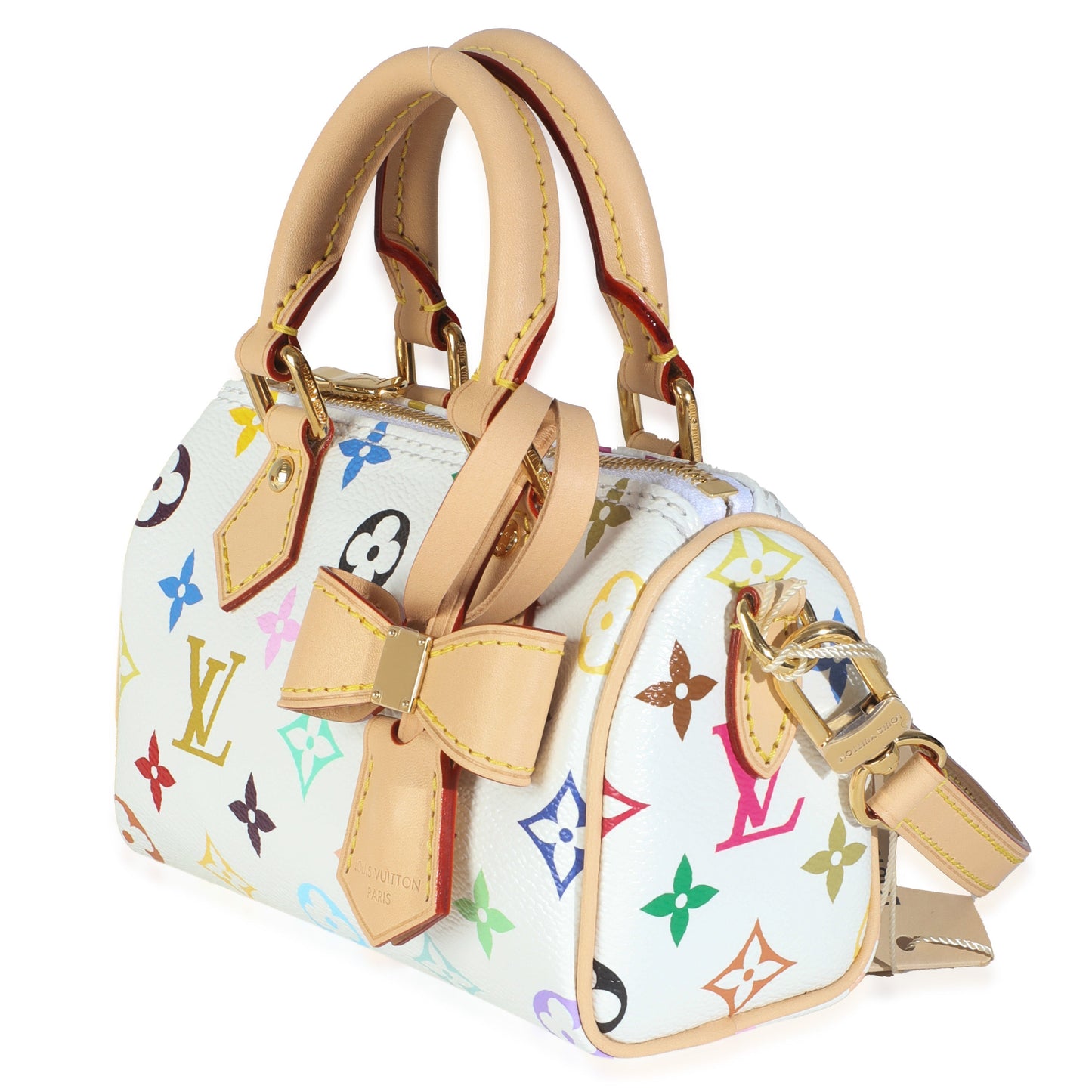 Louis Vuitton x TM Nano Speedy NM Monogram White Multicolor Handbag