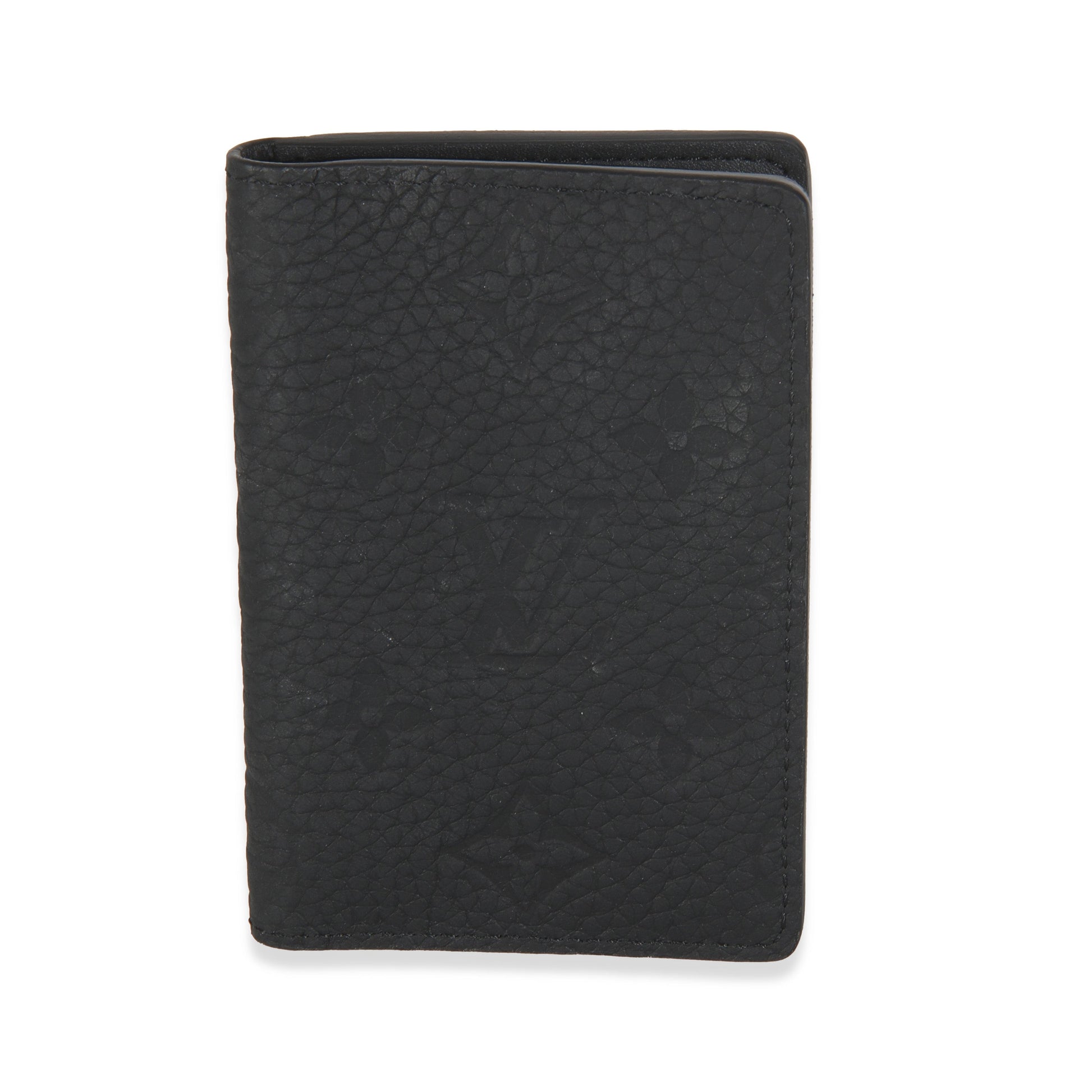 Louis Vuitton Taurillon Pocket Organizer Monogram Black Handbag