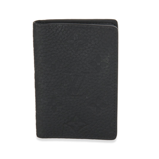 Louis Vuitton Taurillon Pocket Organizer Monogram Black Handbag