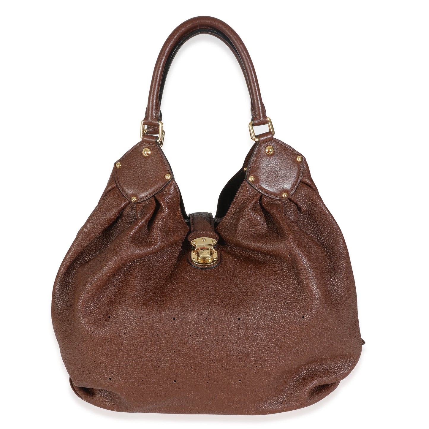 Louis Vuitton Acajou Mahina L Monogram Handbag