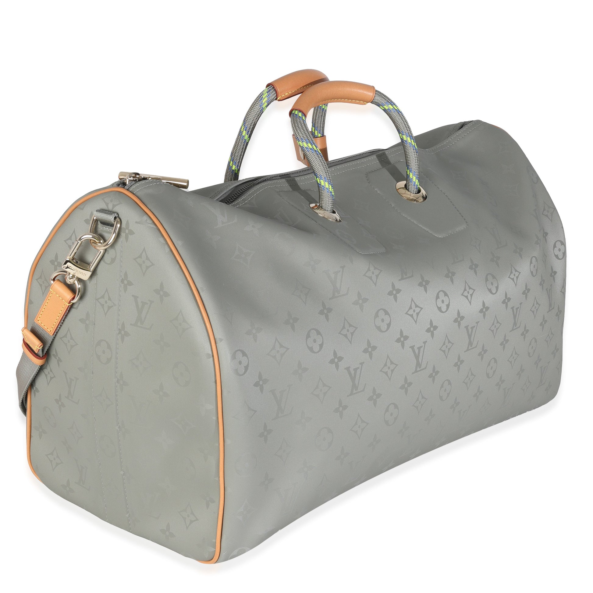 Louis Vuitton Titanium Keepall Bandouliere 50 Monogram Handbag