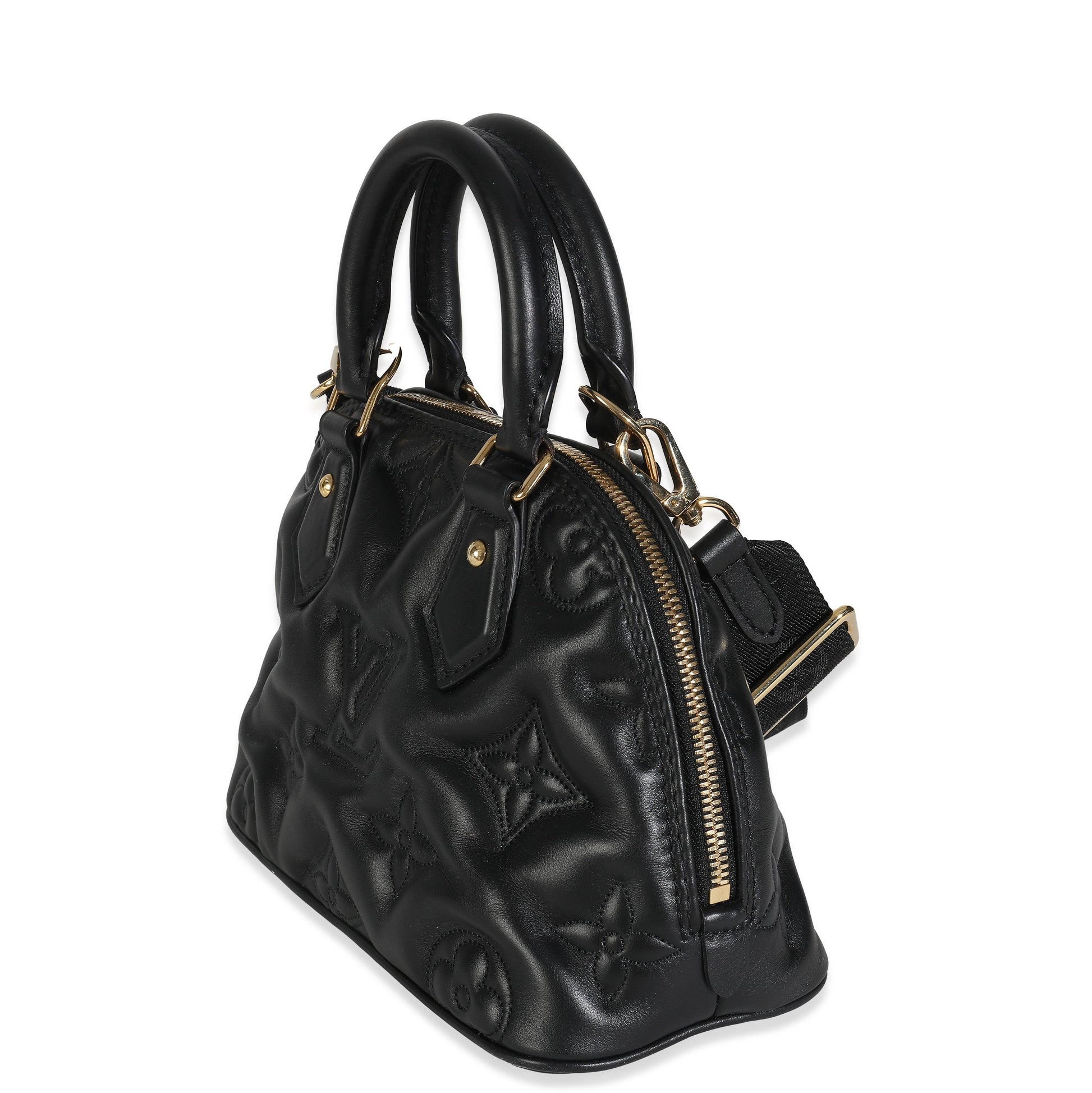 Louis Vuitton Bubblegram Alma BB Calfskin Black Handbag