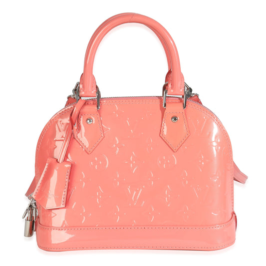 Louis Vuitton Poppy Vernis Alma BB Monogram Handbag