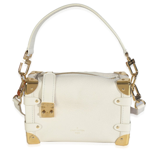 Louis Vuitton Chalk Grained Side Trunk PM Calfskin Handbag
