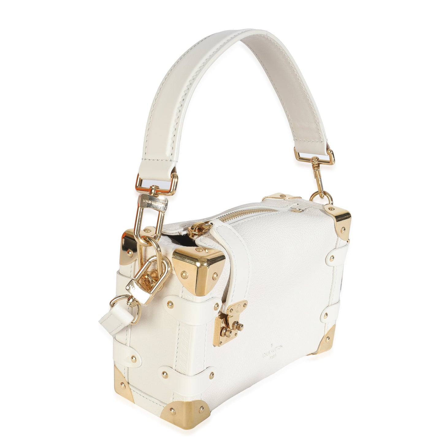 Louis Vuitton Chalk Grained Side Trunk PM Calfskin Handbag