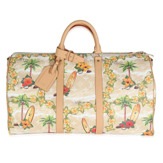 Louis Vuitton Surfin Keepall Bandouliere 50 Sand Monogram Handbag