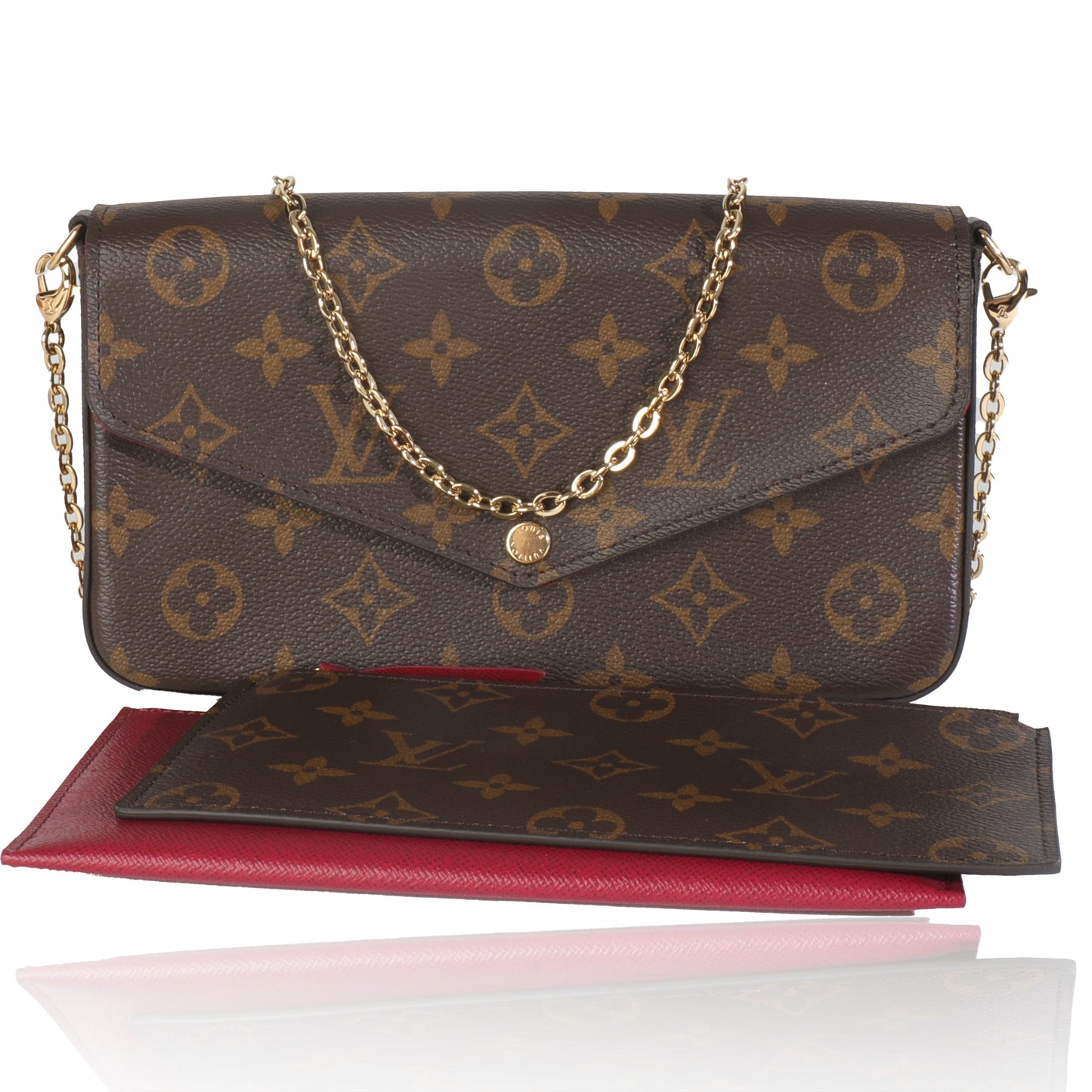 Louis Vuitton Fuchsia Felicie Pochette Monogram Canvas Clutch Bag 5