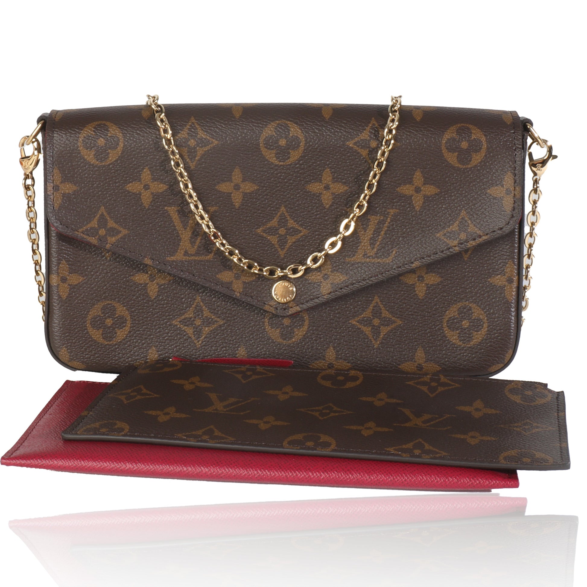 Louis Vuitton Fuchsia Felicie Pochette Monogram Canvas Clutch Bag 5